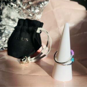 Display Stand For A Ring Cone White Satin For Photos